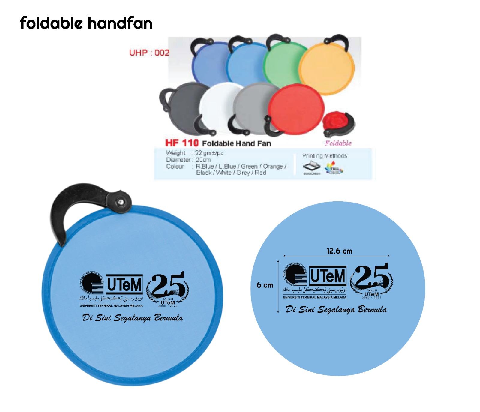 Foldable Hand Fan 25 Tahun UTeM - Image 2